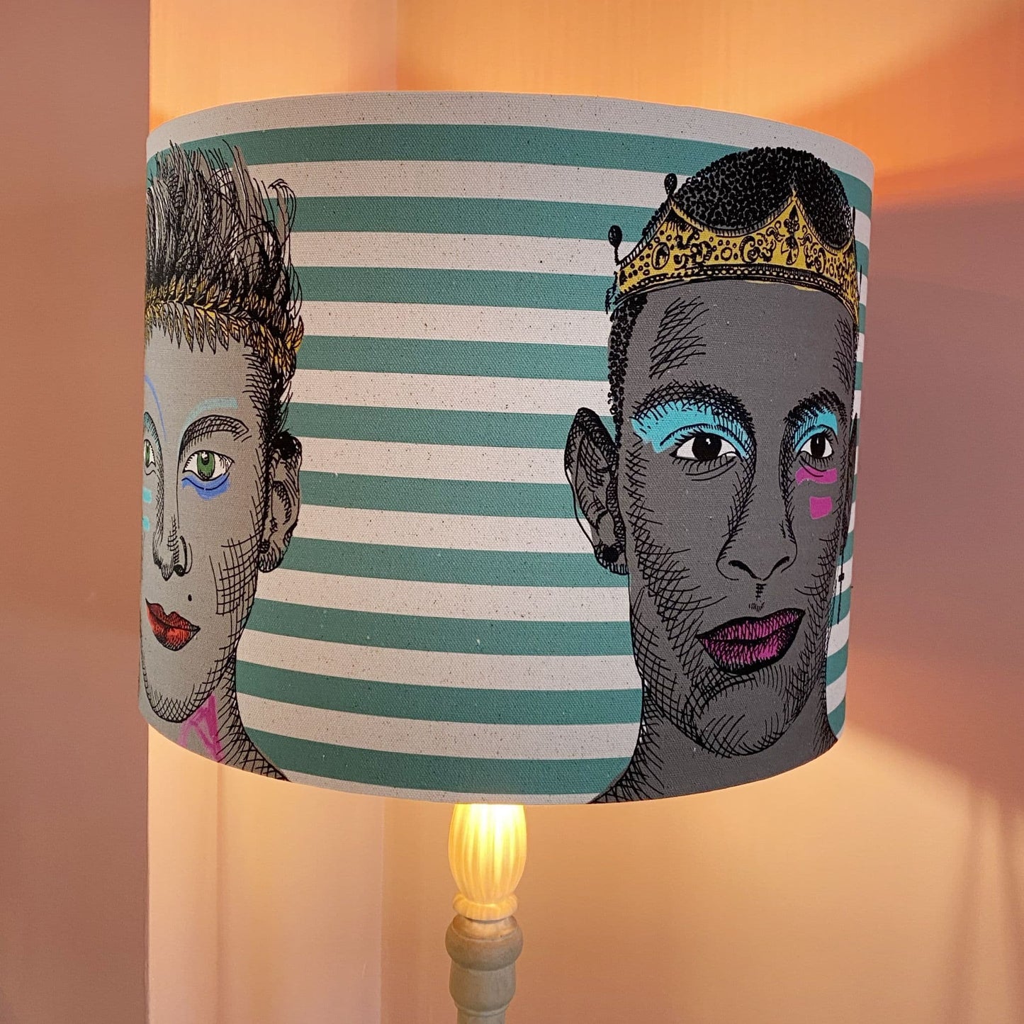 Alter Ego - Face Drum Lamp shade