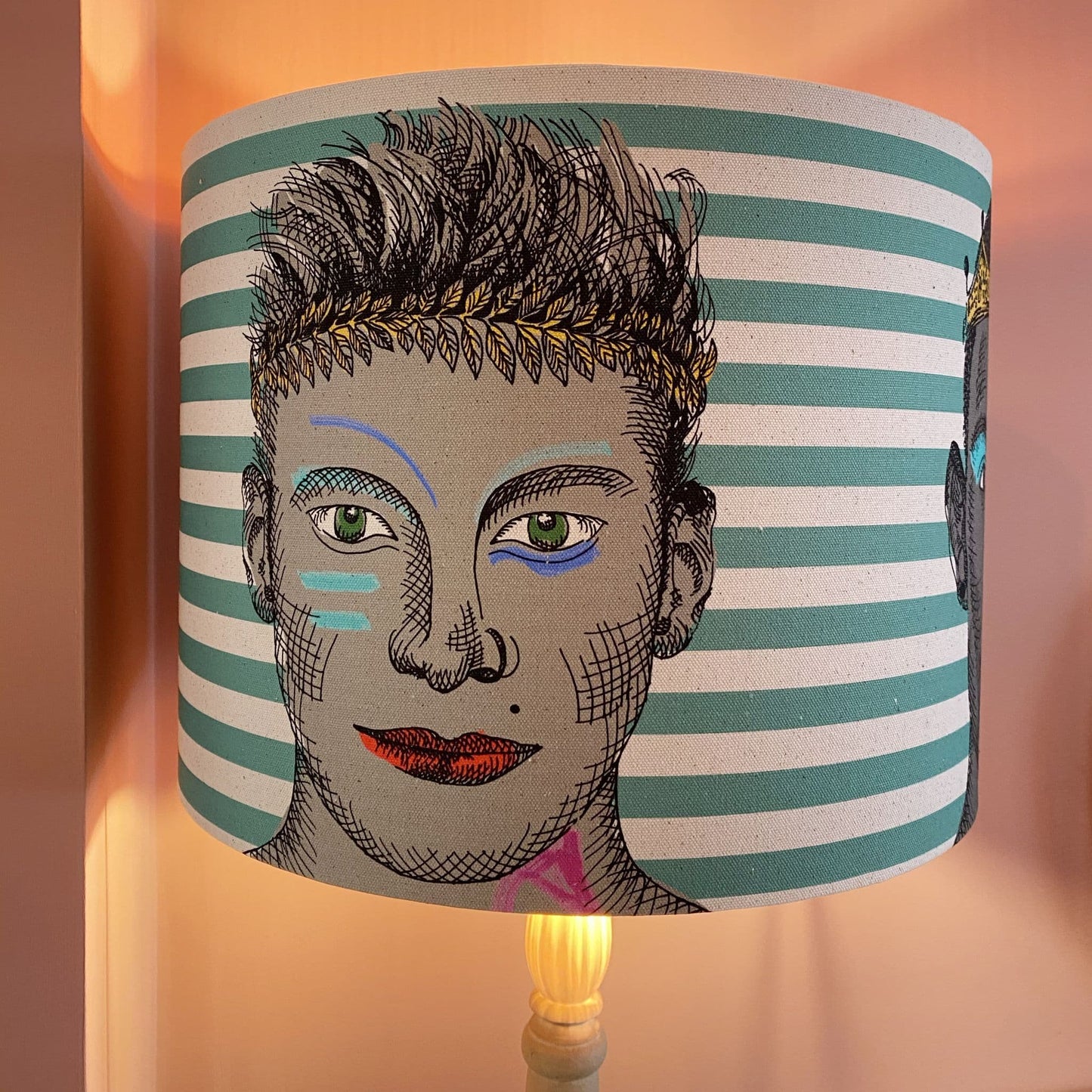 Alter Ego - Face Drum Lamp shade